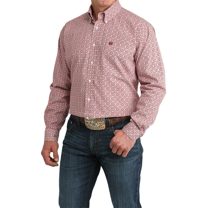 Cinch Men's Red Medallion Print Shirt