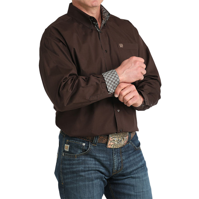 Cinch Men's Brown Solid Shirt