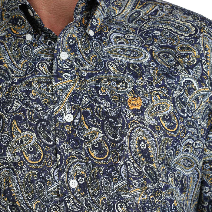 Cinch Men's Royal Paisley Print Shirt