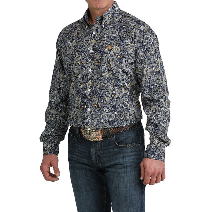 Cinch Men's Royal Paisley Print Shirt
