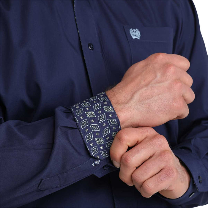 Cinch Men's Royal Solid Long Sleeve Shirt