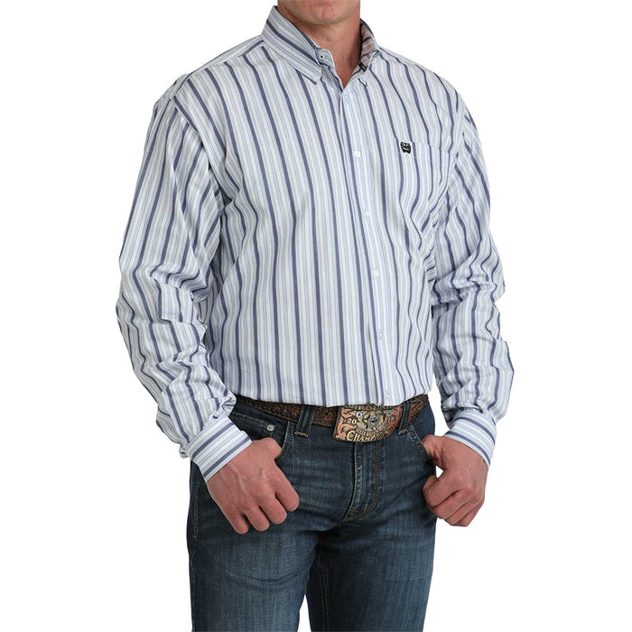 Cinch Men's Light Blue Stripe Shirt