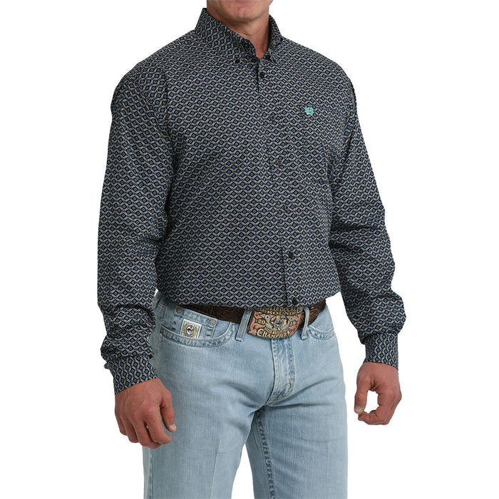 Cinch Men's Black Printed Long Sleeve Shirt