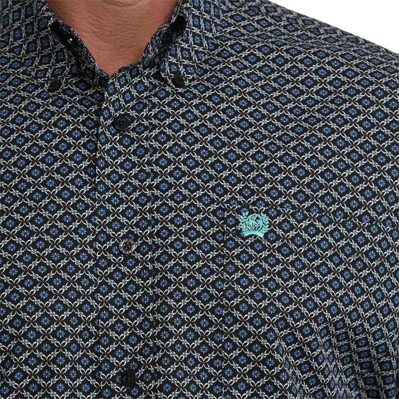 Cinch Men's Black Printed Long Sleeve Shirt