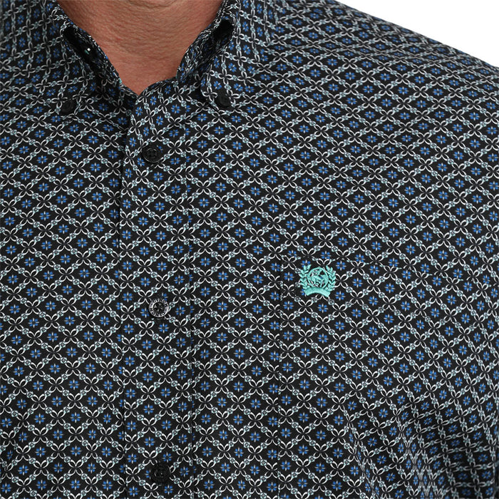 Cinch Men's Black Printed Long Sleeve Shirt