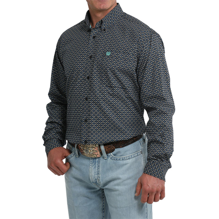 Cinch Men's Black Printed Long Sleeve Shirt