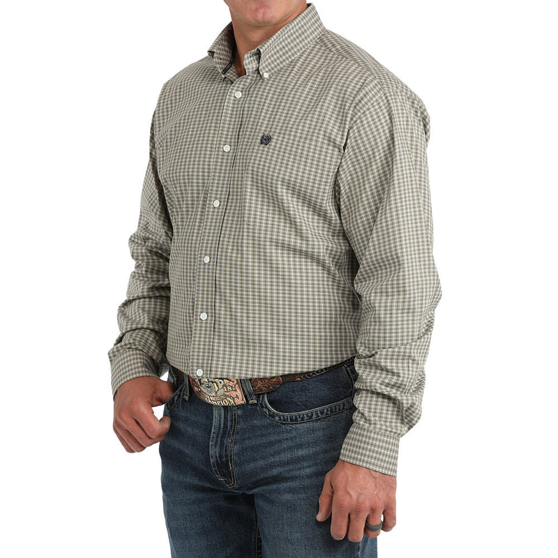 Cinch Men's Olive Plaid Shirt