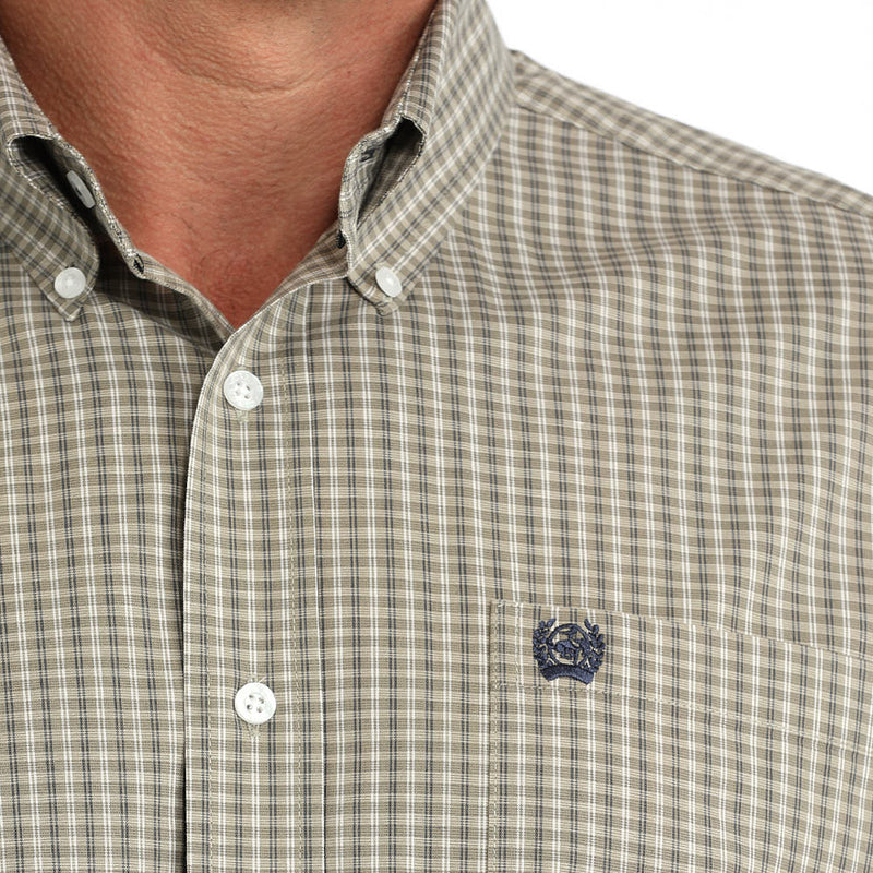 Cinch Men's Olive Plaid Shirt
