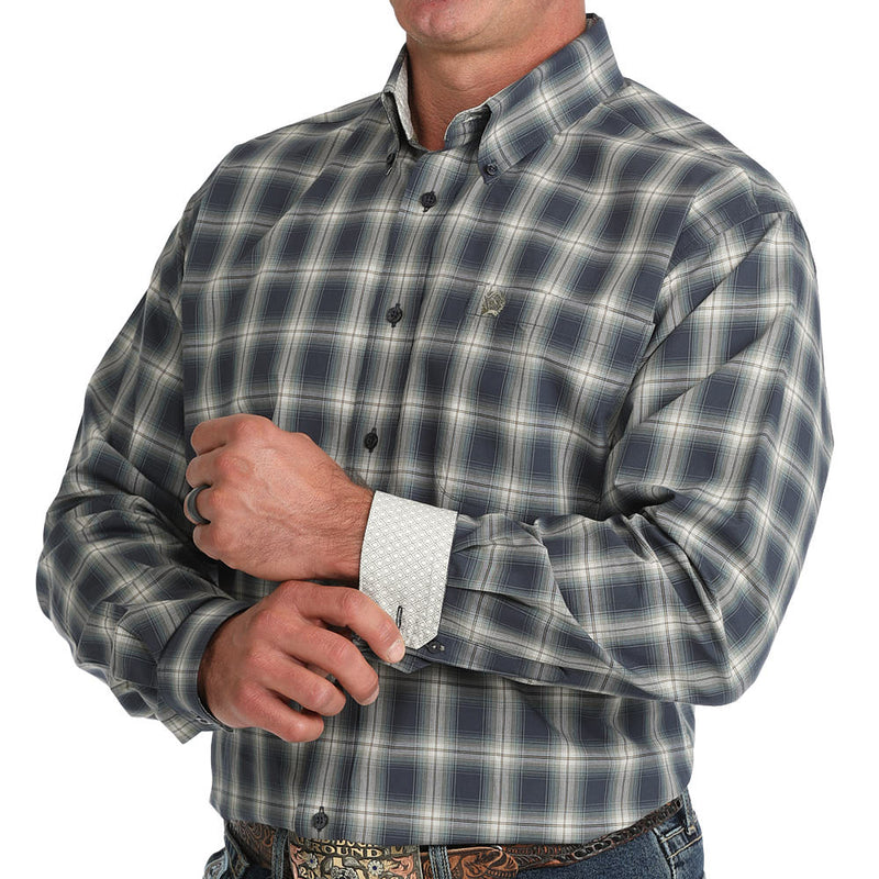 Cinch Men's Navy Plaid Shirt