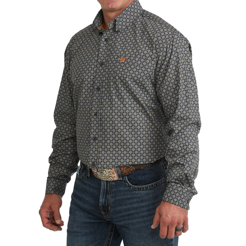 Cinch Men's Navy Printed Shirt