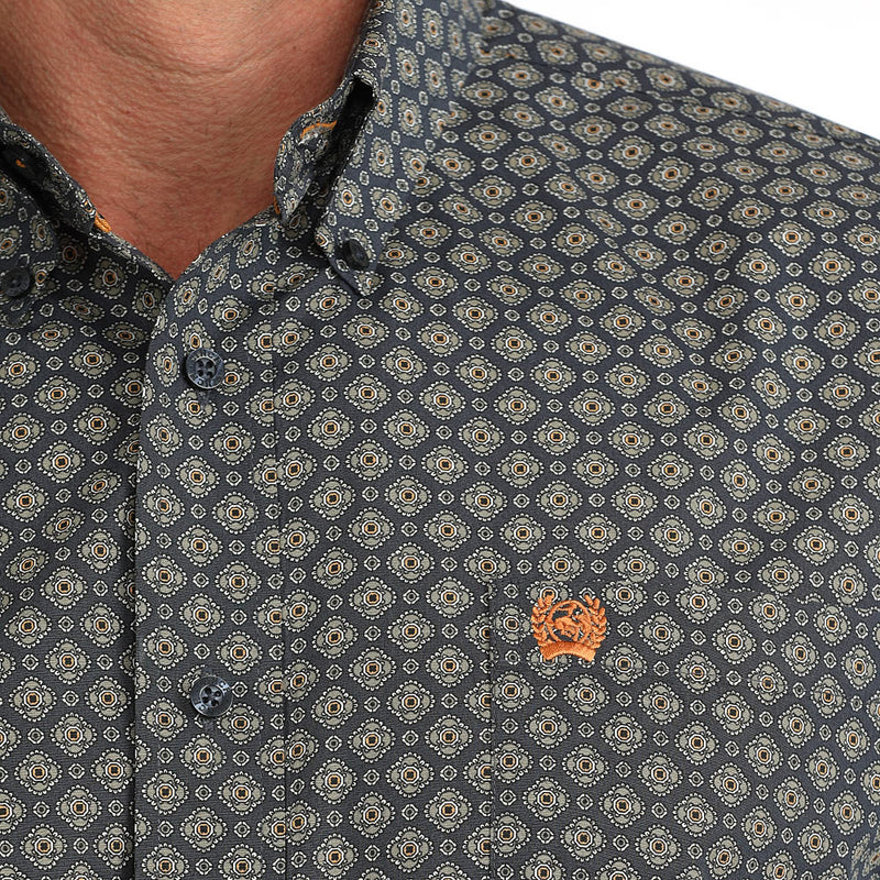 Cinch Men's Navy Printed Shirt