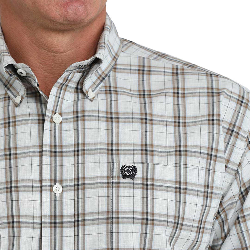 Cinch Men's Cream Plaid Shirt