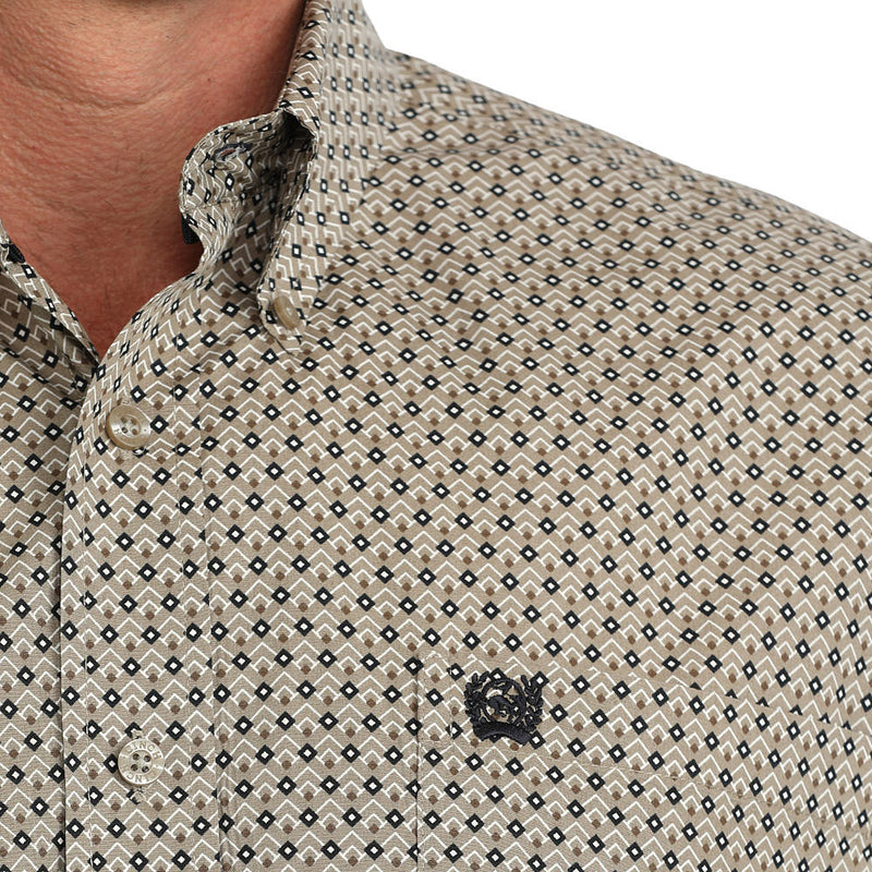 Cinch Men's Khaki Print Shirt