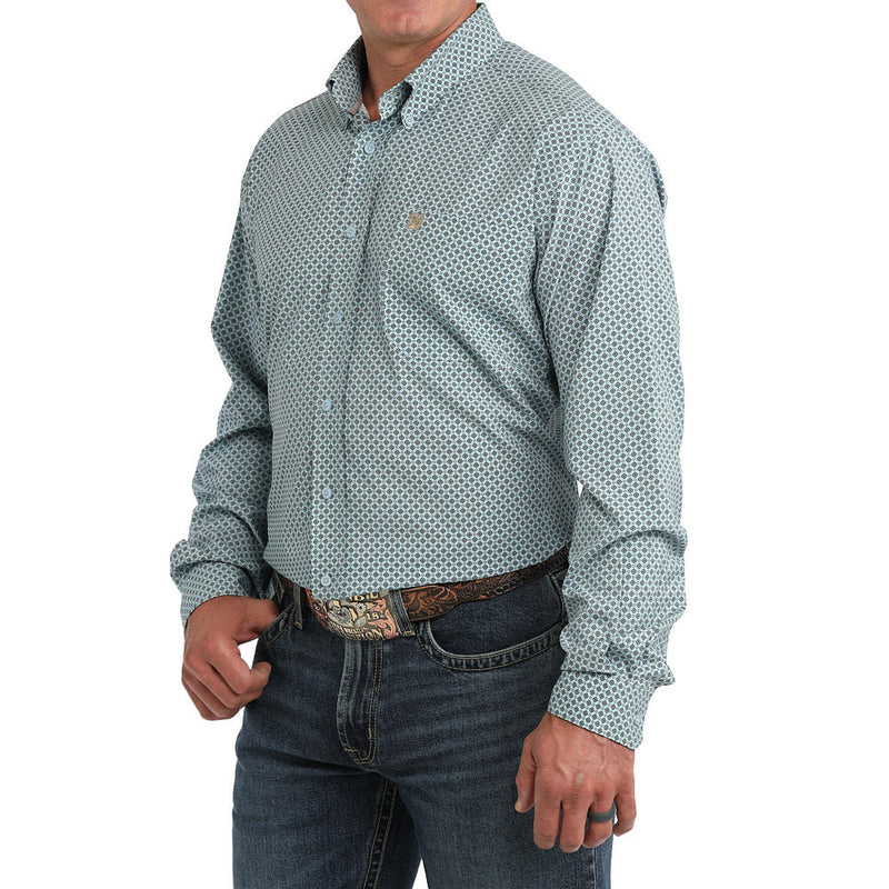 Cinch Men's Light Blue Print ArenaFlex Shirt