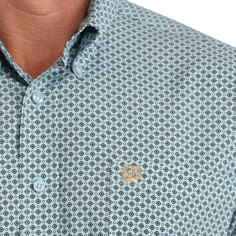 Cinch Men's Light Blue Print ArenaFlex Shirt