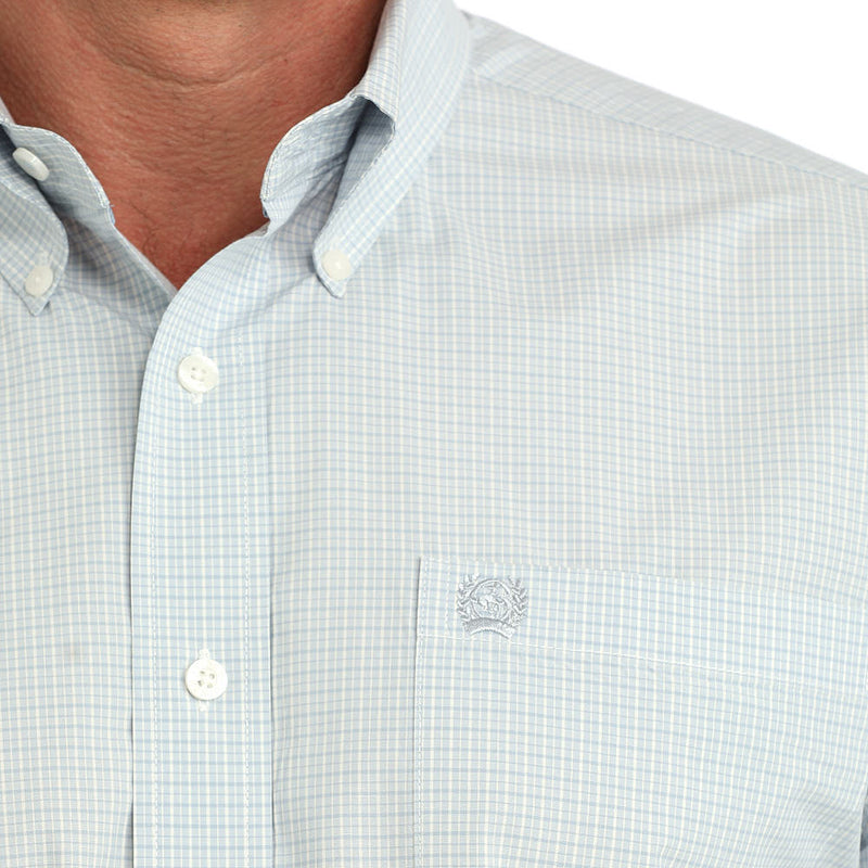 Cinch Men's Light Blue Plaid Shirt