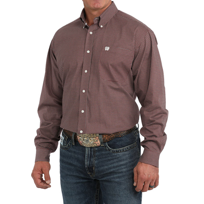 Cinch Men's Pink Print Stretch Shirt