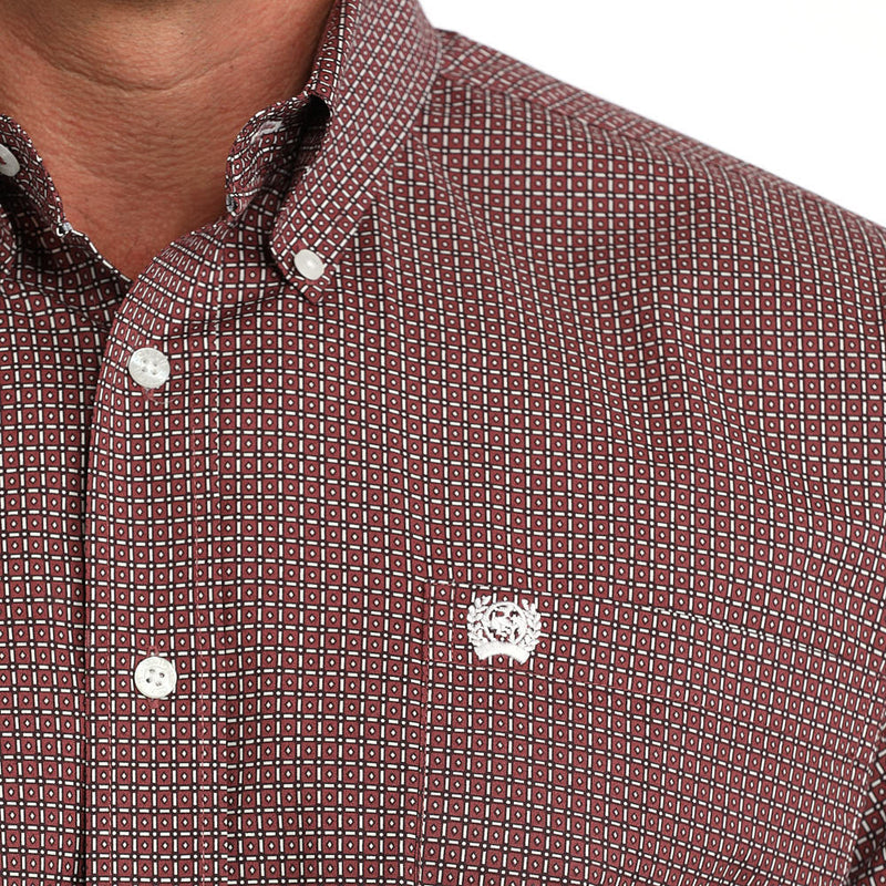 Cinch Men's Pink Print Stretch Shirt
