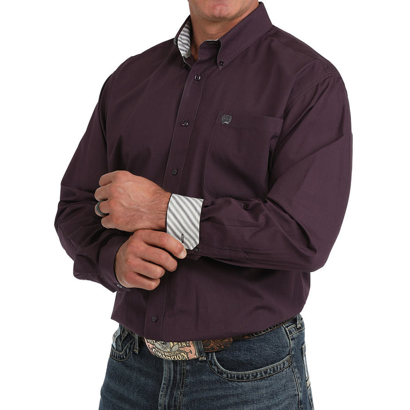 Cinch Men's Purple Solid Shirt