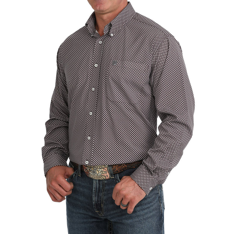 Cinch Men's Purple Print ArenaFlex Shirt