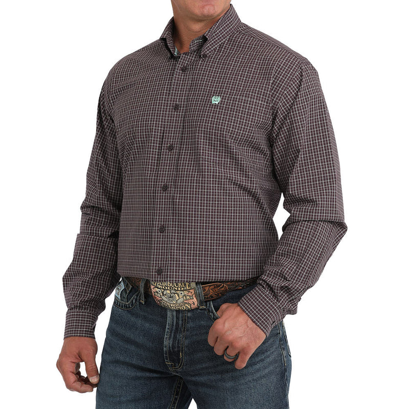 Cinch Men's Purple Plaid Shirt