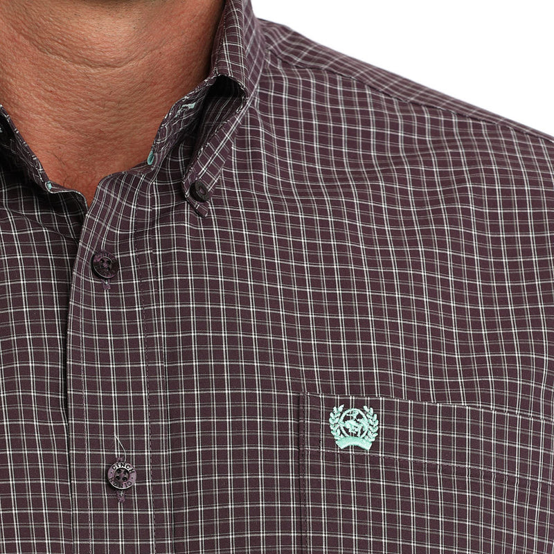 Cinch Men's Purple Plaid Shirt