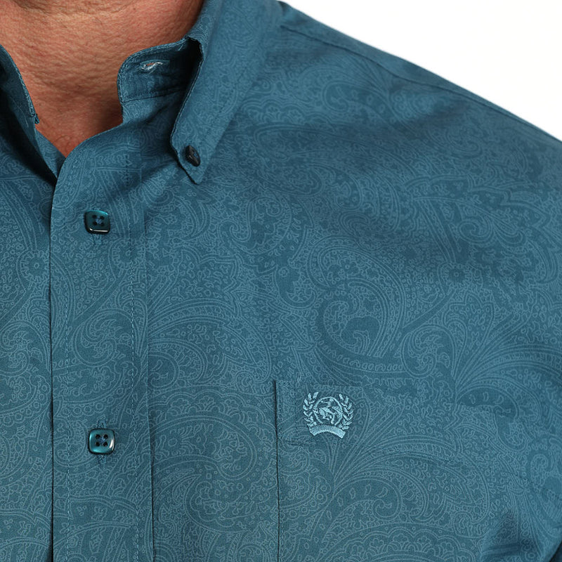 Cinch Men's Blue Paisley Printed Shirt