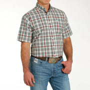Cinch Men's Multi Plaid Short Sleeve Button Down