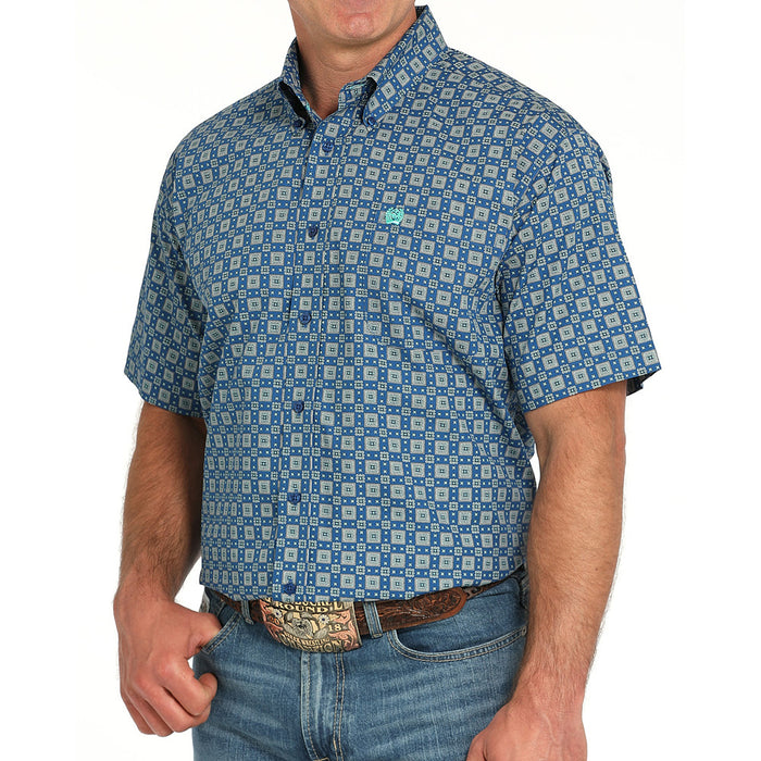 Cinch Men's Royal Blue Short Sleeve Shirt