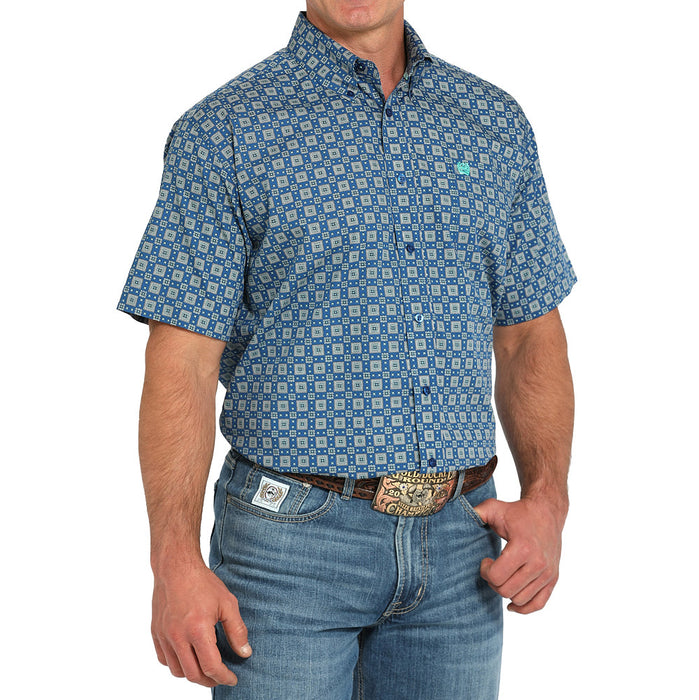 Cinch Men's Royal Blue Short Sleeve Shirt