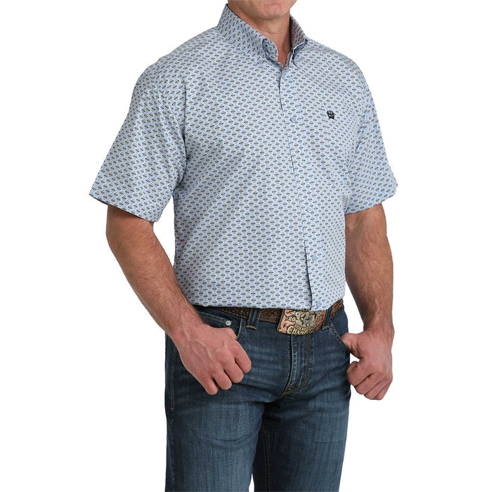 Cinch Men’s Light Blue Printed Shirt