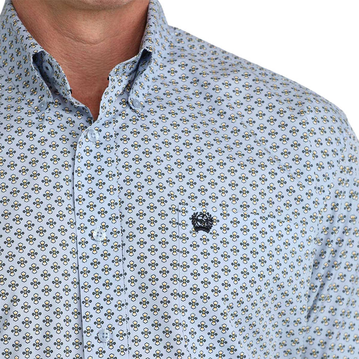 Cinch Men’s Light Blue Printed Shirt