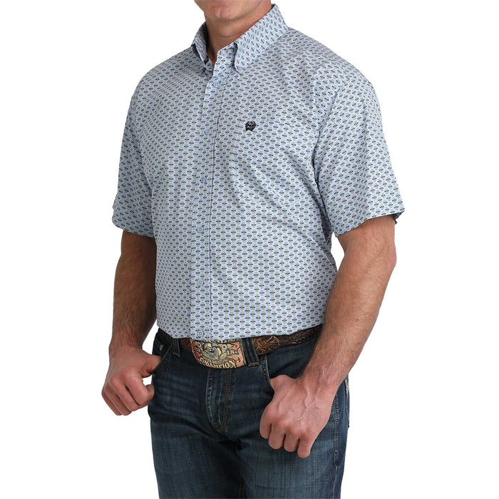 Cinch Men’s Light Blue Printed Shirt