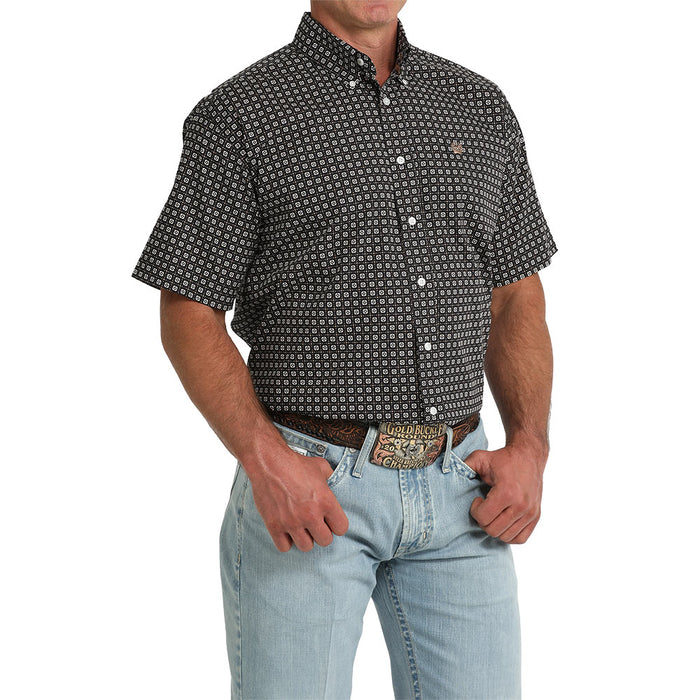 Cinch Men's Navy Print Short Sleeve Shirt