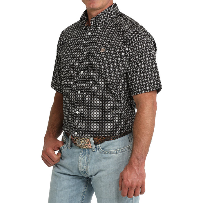 Cinch Men's Navy Print Short Sleeve Shirt