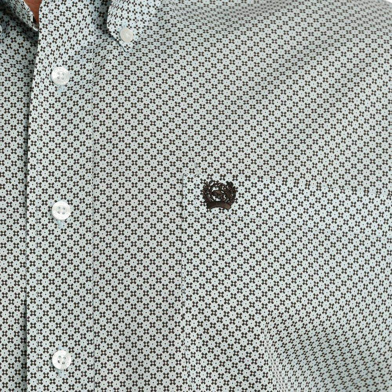 Cinch Men's Classic Fit Blue Print Shirt