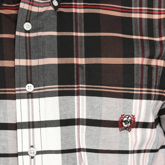 Cinch Men's Black Vintage Plaid Button Down Shirt