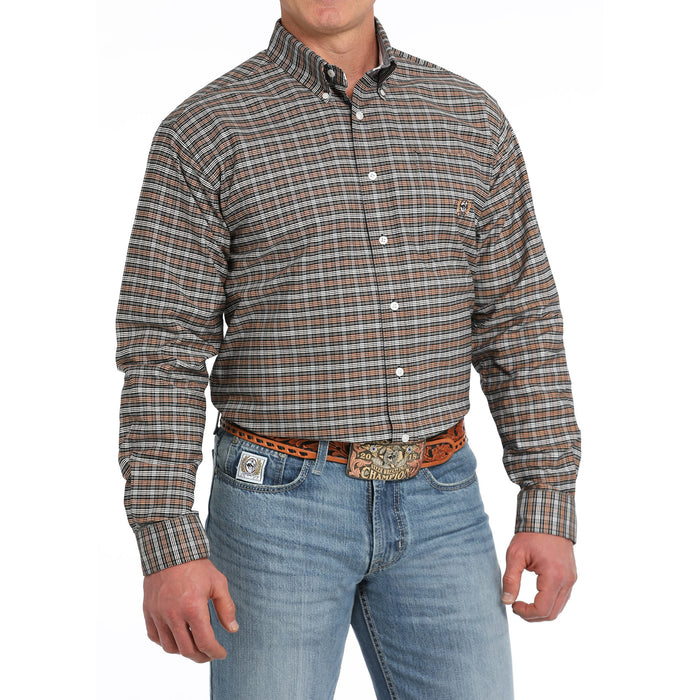 Cinch Men's Black Vintage Plaid Button Down Shirt