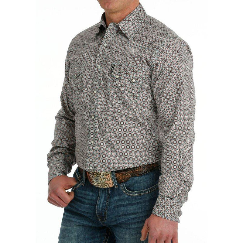 Cinch Men's Modern Fit Burgundy Snap Shirt