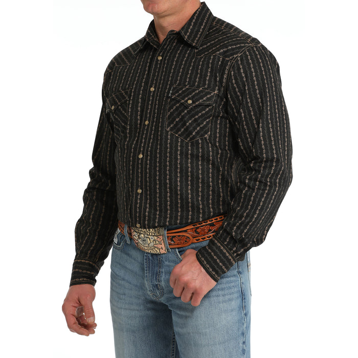 Cinch Men's Black Print Modern Fit Snap Shirt