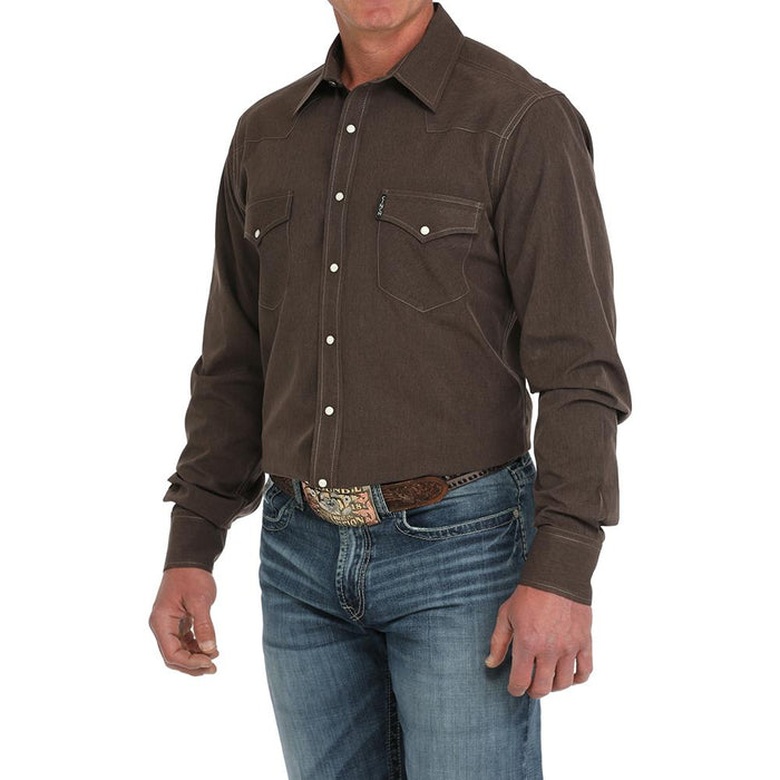 Cinch Men Brown Modern Fit Shirt