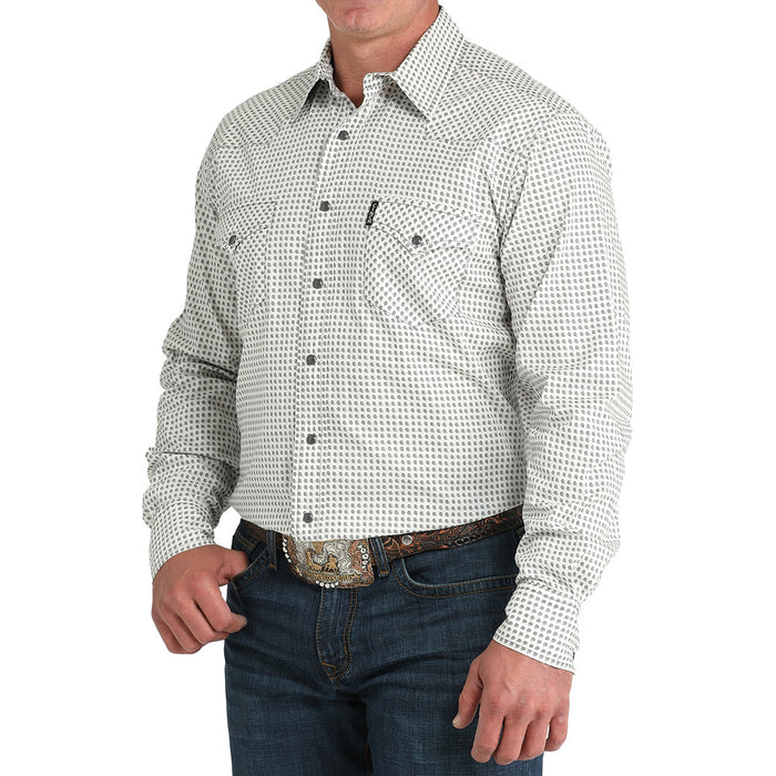 Cinch Men's Cream Print Modern Fit Shirt