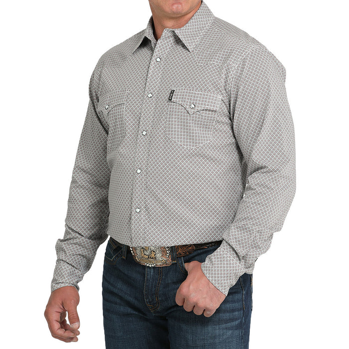 Cinch Men's Grey Print Modern Fit Shirt