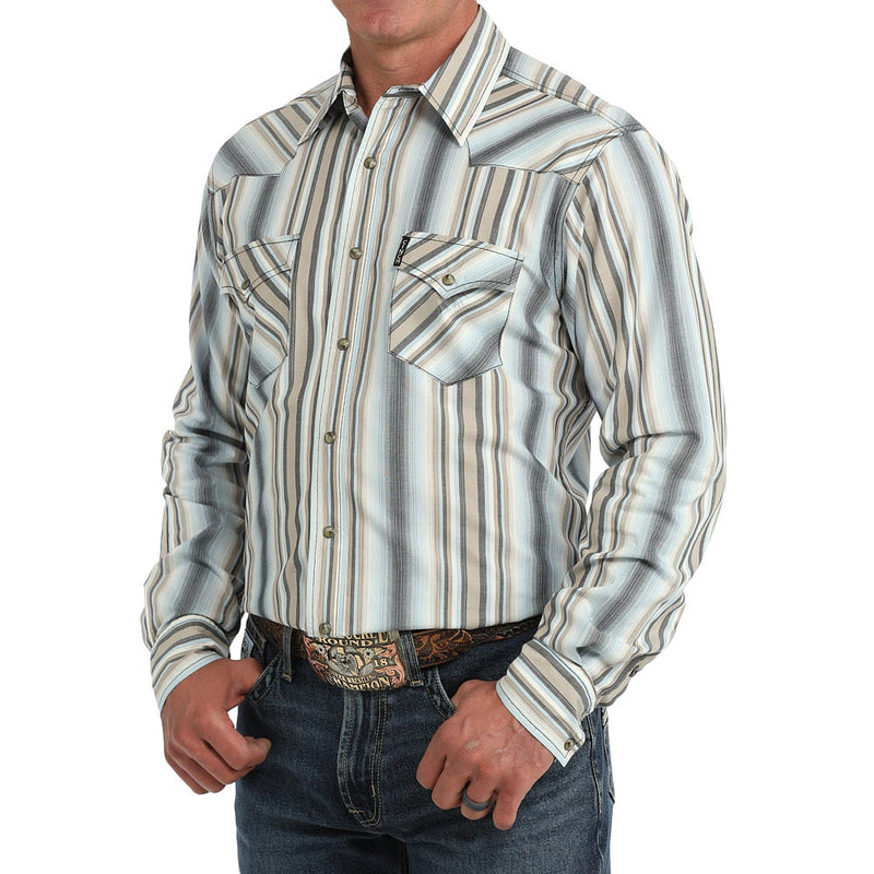 Cinch Men's Multi Stripe Modern Fit Shirt