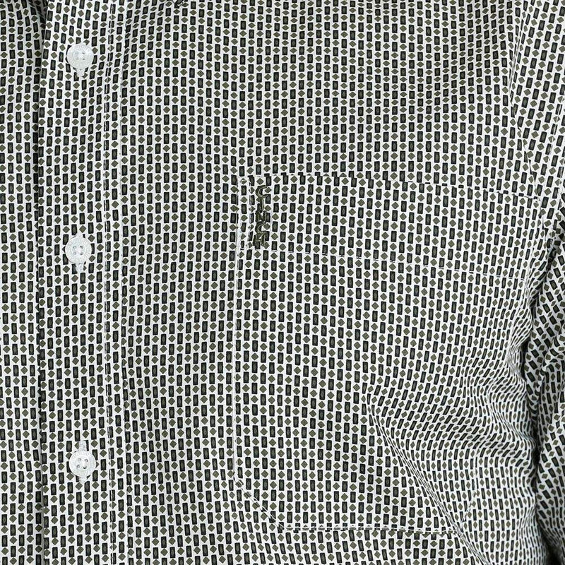 Cinch Men's White Modern Fit Button Down Shirt