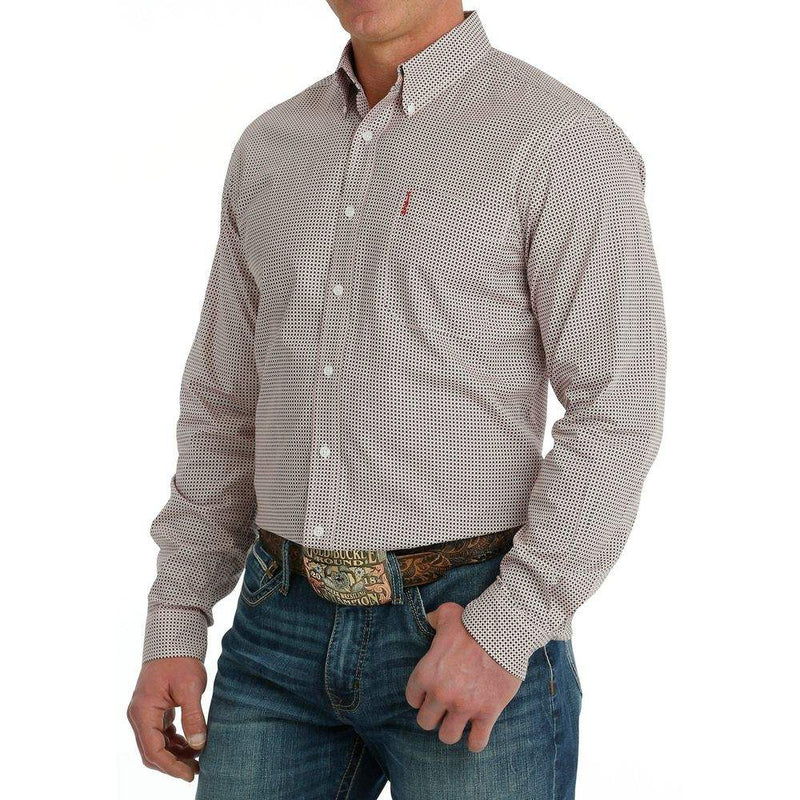 Cinch Men's Dot Print Button Down Shirt