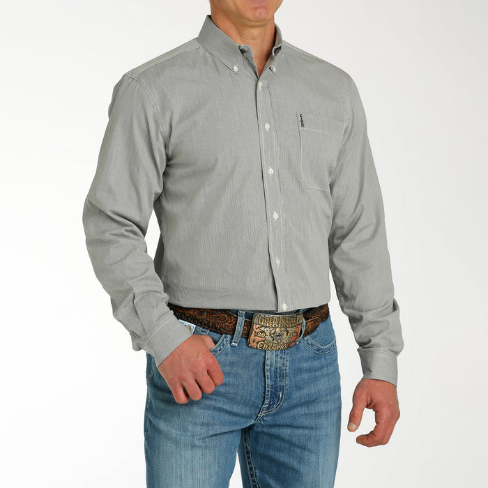 Cinch Men's Charcoal Stripe Modern Button Down Shirt