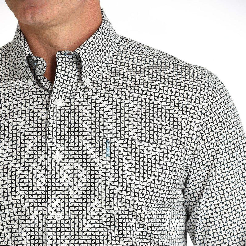 Cinch Men's White Modern Fit Button Down Shirt