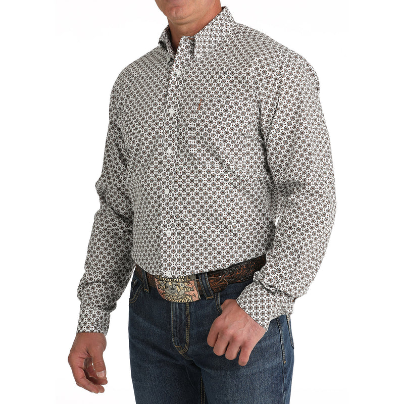 Cinch Men's White Modern Fit Button Down Shirt