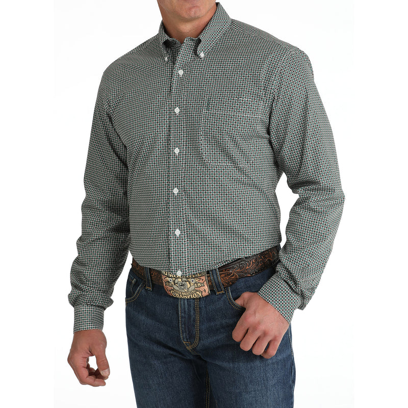 Cinch Men's Green Modern Fit Button Down